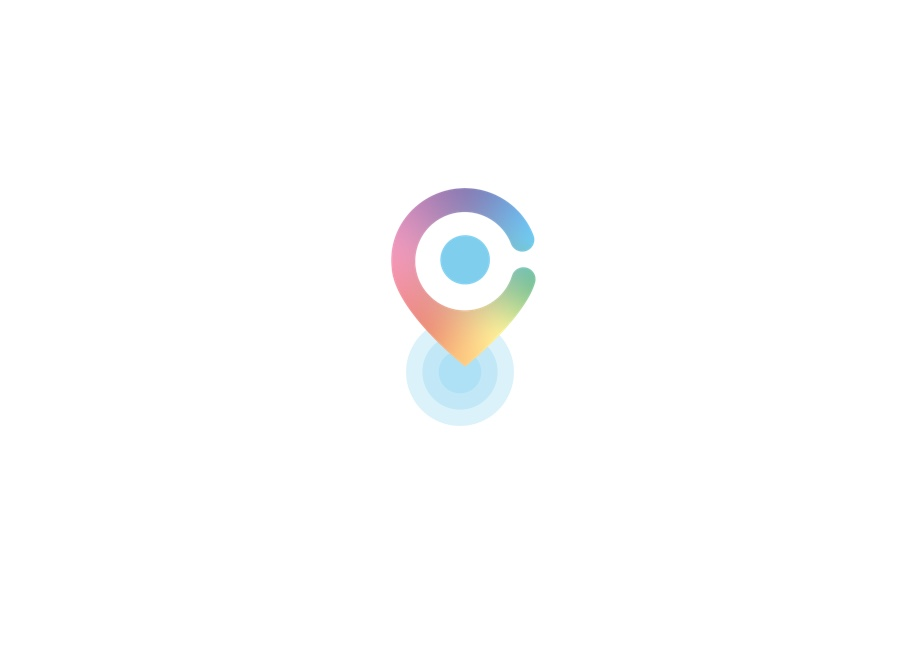 Circle location marker illustration