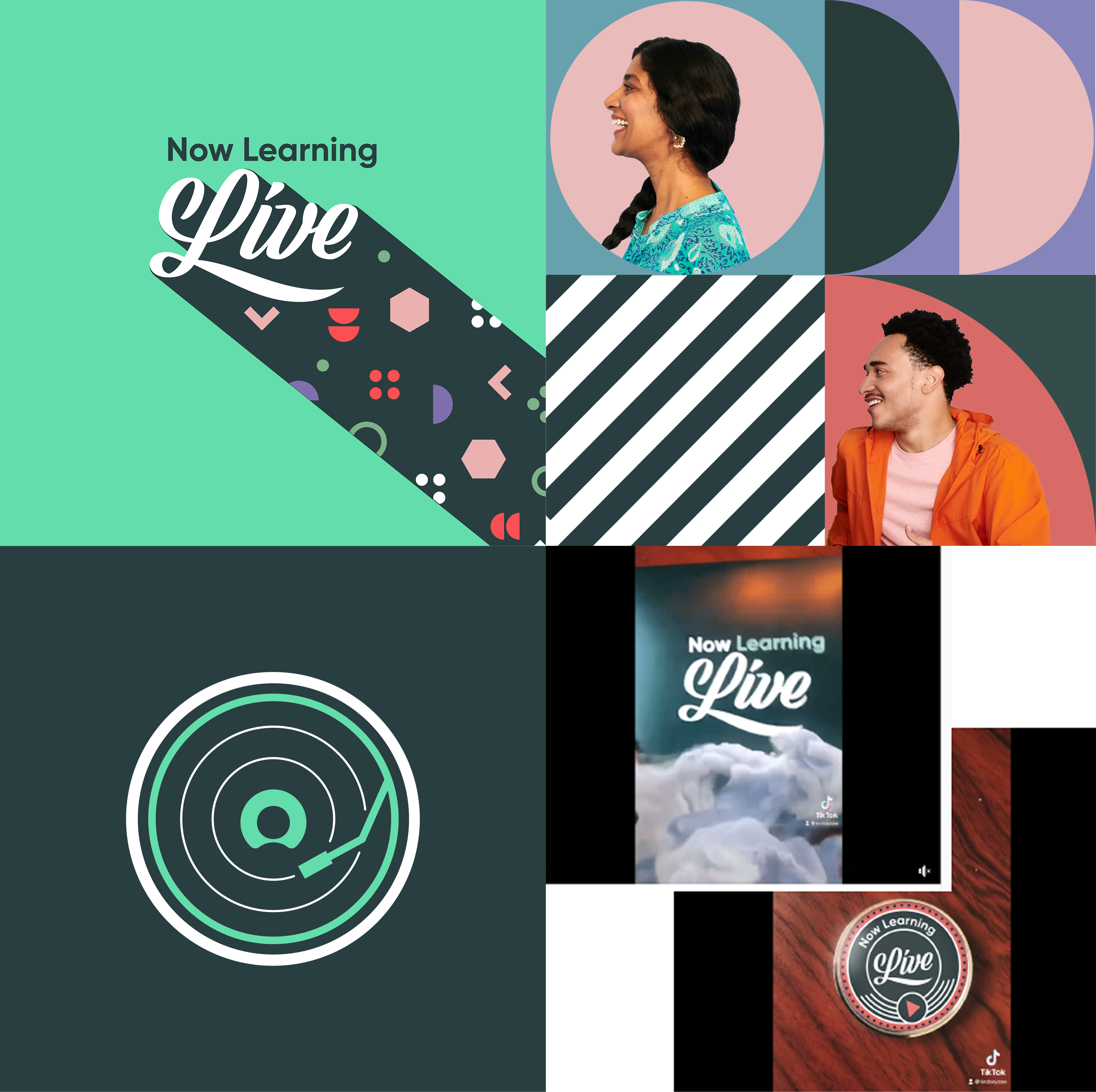 Now Learning Live brand collage